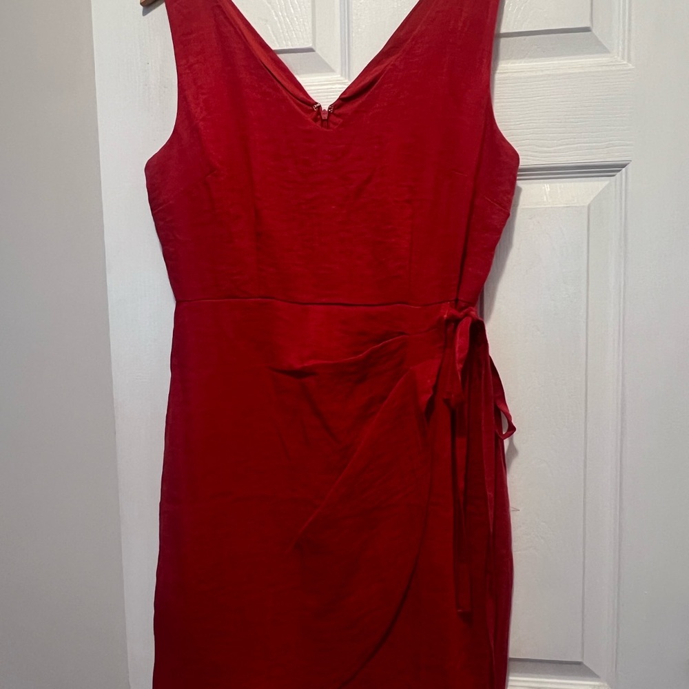 Sam Edelman Red Asymmetrical Wrap Dress